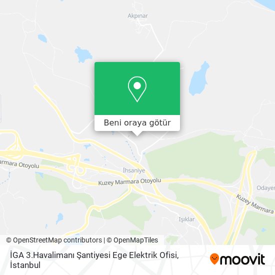İGA 3.Havalimanı Şantiyesi Ege Elektrik Ofisi harita