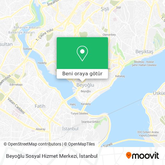 Beyoğlu Sosyal Hizmet Merkezi harita