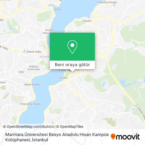 Marmara Üniversitesi Besyo Anadolu Hisarı Kampüs Kütüphanesi harita