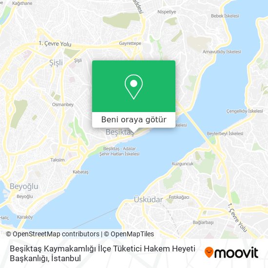 Beşiktaş Kaymakamlığı İlçe Tüketici Hakem Heyeti Başkanlığı harita