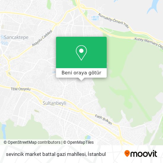 sevincik market battal gazi mahllesi harita