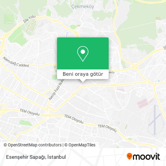 Esenşehir Sapağı harita