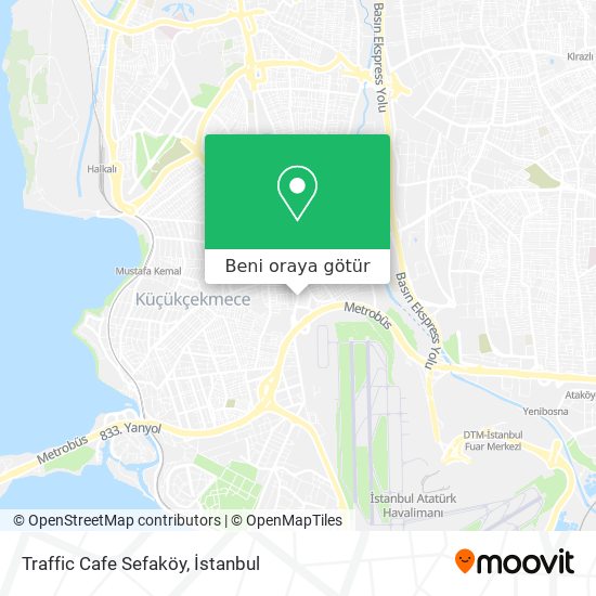 Traffic Cafe Sefaköy harita