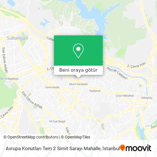 Avrupa Konutları Tem 2 Simit Sarayı Mahalle harita