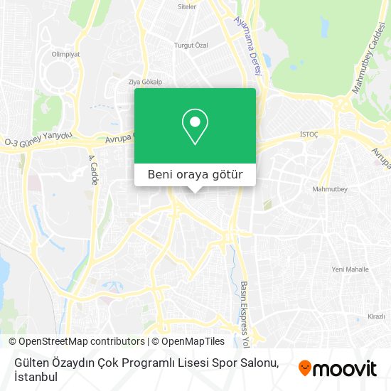 Gülten Özaydın Çok Programlı Lisesi Spor Salonu harita