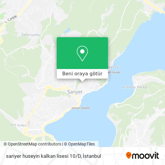 sariyer huseyin kalkan lisesi 10 / D harita