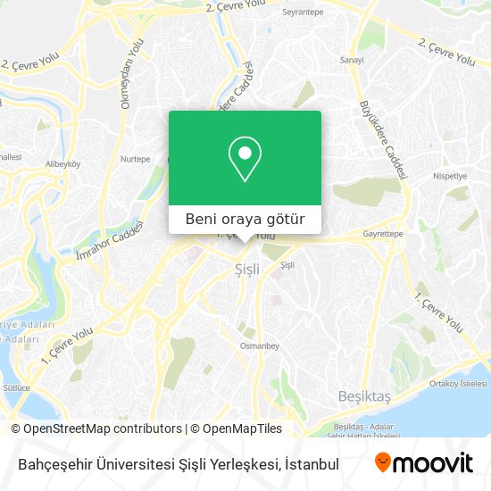 Bahçeşehir Üniversitesi Şişli Yerleşkesi harita