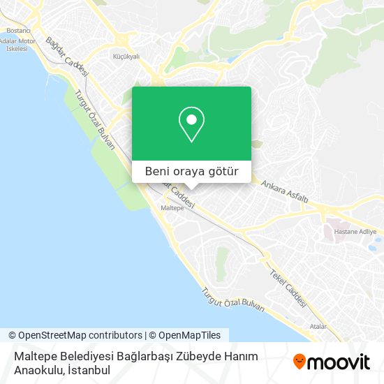 Maltepe Belediyesi Bağlarbaşı Zübeyde Hanım Anaokulu harita