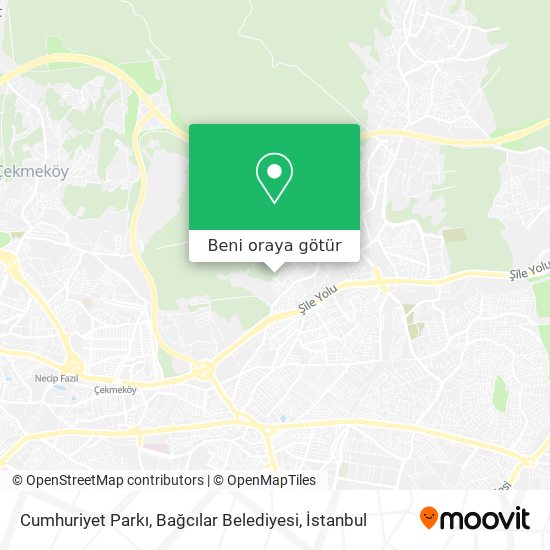 Cumhuriyet Parkı, Bağcılar Belediyesi harita