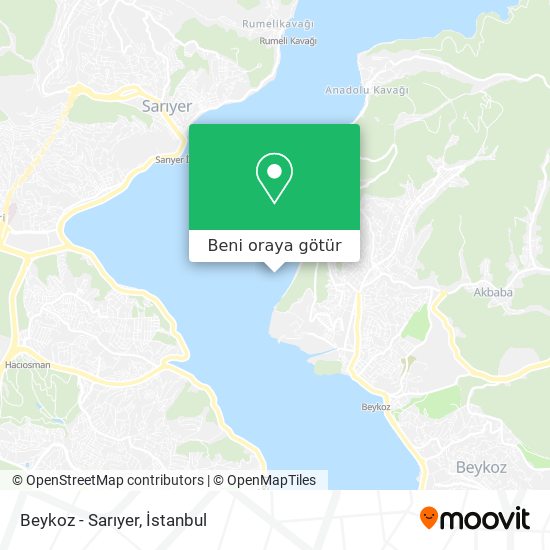 Beykoz - Sarıyer harita