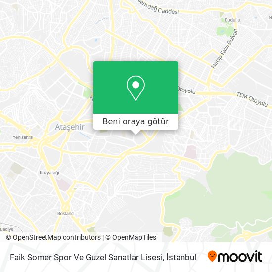 Faik Somer Spor Ve Guzel Sanatlar Lisesi harita