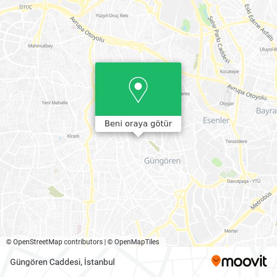 Güngören Caddesi harita