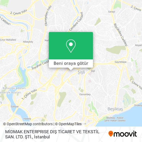 MİDMAK ENTERPRISE DIŞ TİCARET VE TEKSTİL SAN. LTD. ŞTİ. harita