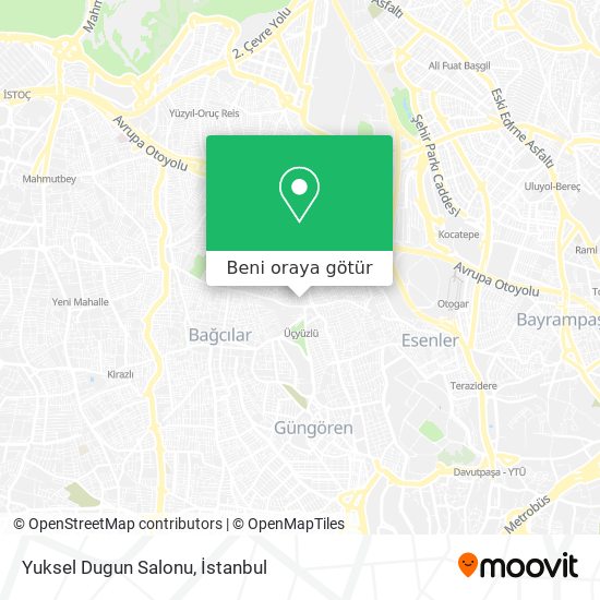 Yuksel Dugun Salonu harita