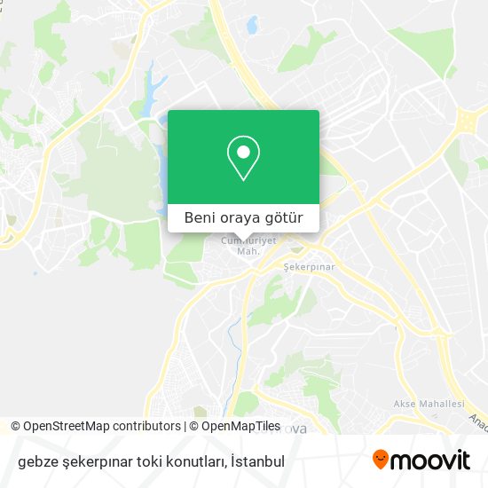 gebze şekerpınar toki konutları harita