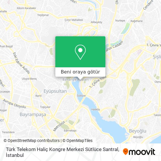 Türk Telekom Haliç Kongre Merkezi Sütlüce Santral harita