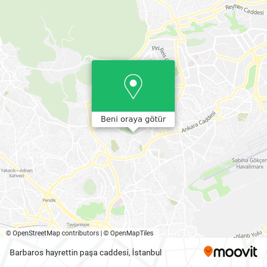 Barbaros hayrettin paşa caddesi harita