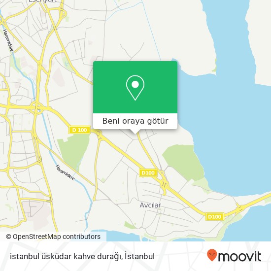 istanbul üsküdar kahve durağı harita