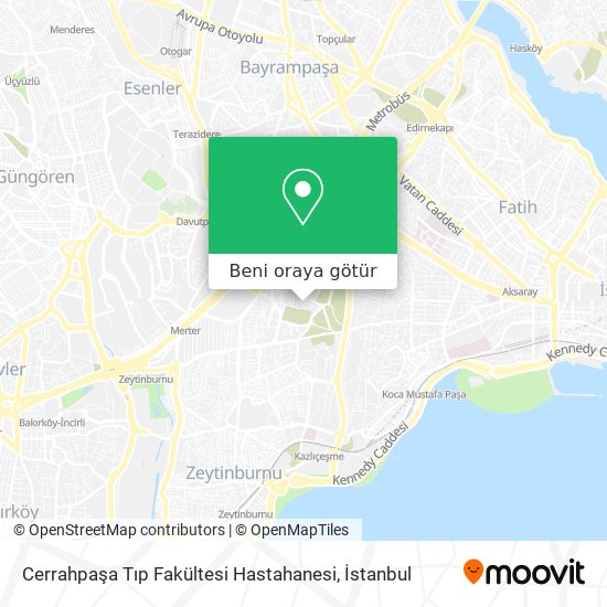 Cerrahpaşa Tıp Fakültesi Hastahanesi harita