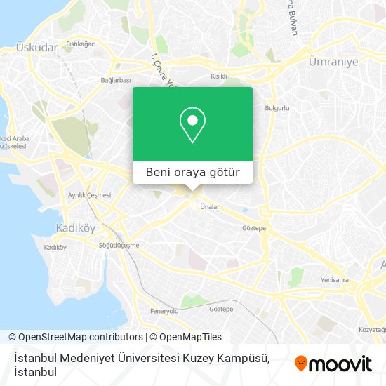 İstanbul Medeniyet Üniversitesi Kuzey Kampüsü harita