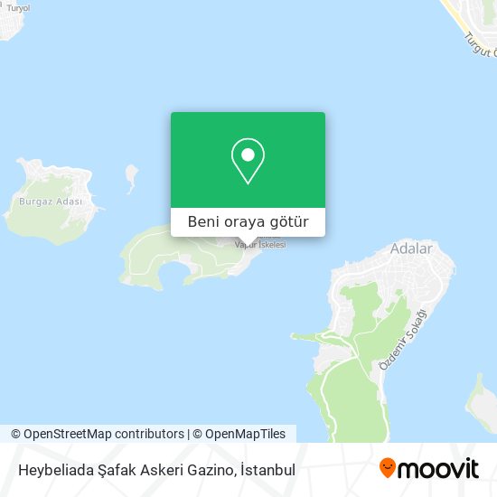 Heybeliada Şafak Askeri Gazino harita