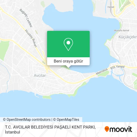 T.C. AVCILAR BELEDİYESİ PAŞAELİ KENT PARKI harita