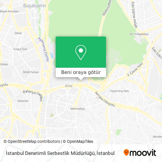 İstanbul Denetimli Serbestlik Müdürlüğü harita