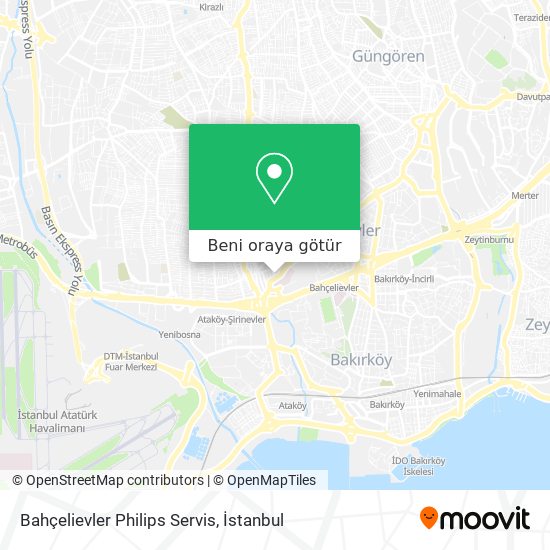 Bahçelievler Philips Servis harita