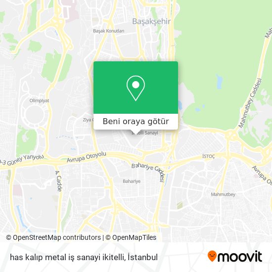 has kalıp metal iş sanayi ikitelli harita