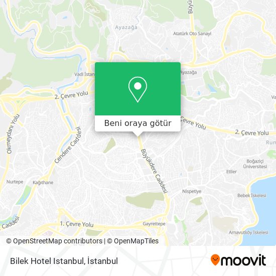 Bilek Hotel Istanbul harita