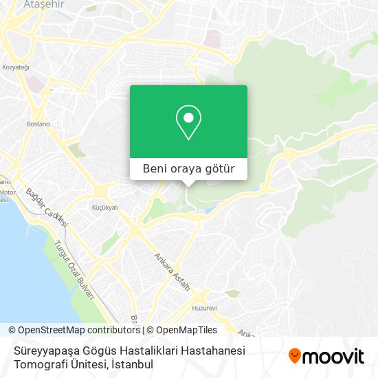 Süreyyapaşa Gögüs Hastaliklari Hastahanesi Tomografi Ünitesi harita