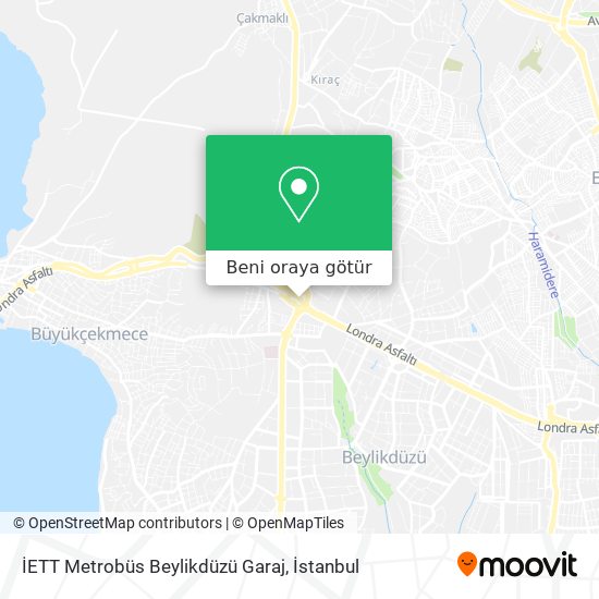İETT Metrobüs Beylikdüzü Garaj harita