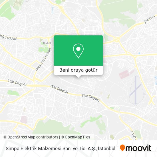 Simpa Elektrik Malzemesi San. ve Tic. A.Ş. harita