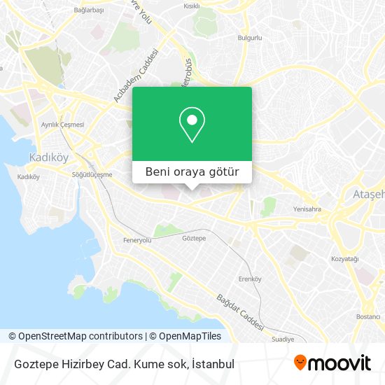 Goztepe Hizirbey Cad. Kume sok harita