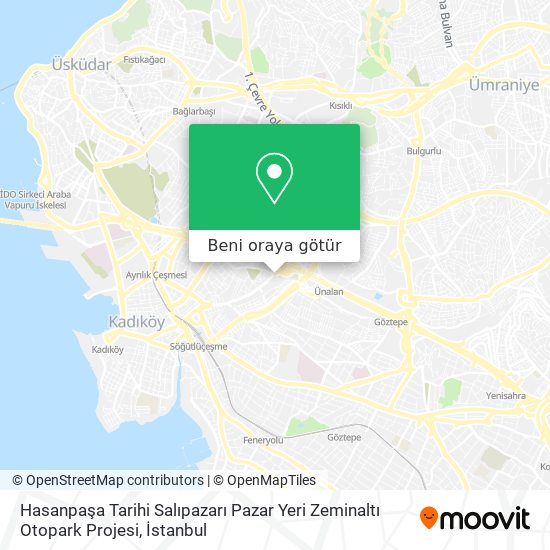 Hasanpaşa Tarihi Salıpazarı Pazar Yeri Zeminaltı Otopark Projesi harita