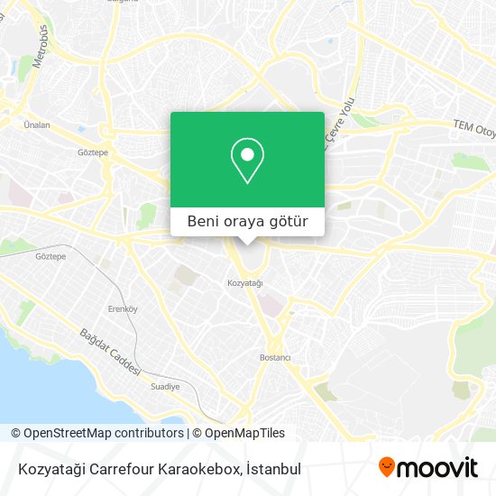 Kozyataği Carrefour Karaokebox harita