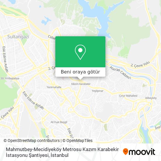 Mahmutbey-Mecidiyeköy Metrosu Kazım Karabekir İstasyonu Şantiyesi harita