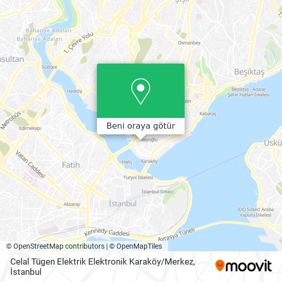 Celal Tügen Elektrik Elektronik Karaköy / Merkez harita