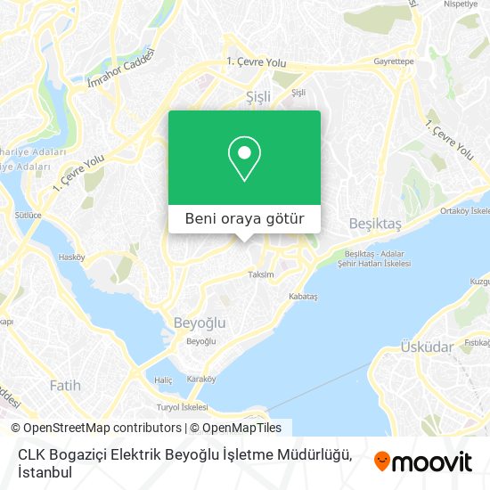 CLK Bogaziçi Elektrik Beyoğlu İşletme Müdürlüğü harita
