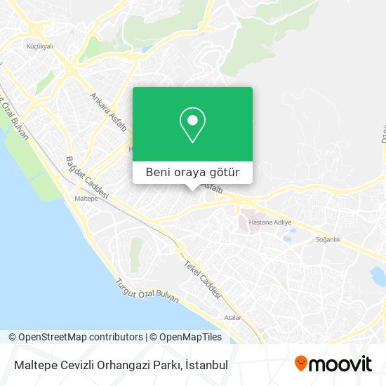 Maltepe Cevizli Orhangazi Parkı harita
