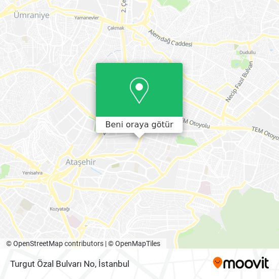 Turgut Özal Bulvarı No harita