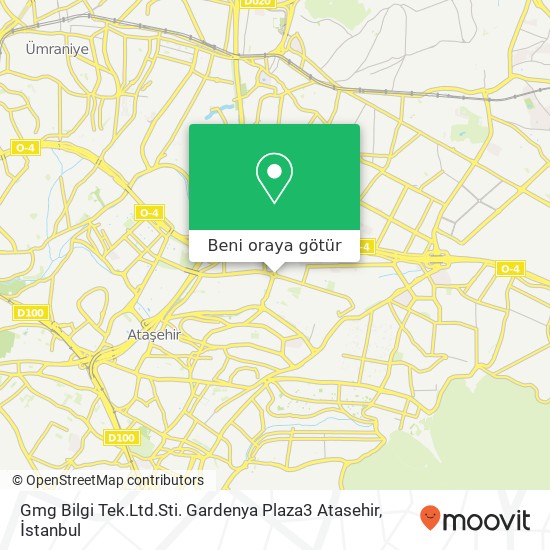 Gmg Bilgi Tek.Ltd.Sti. Gardenya Plaza3 Atasehir harita
