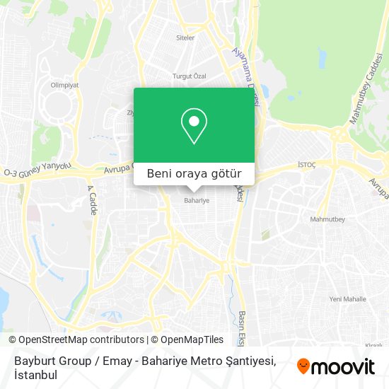 Bayburt Group / Emay - Bahariye Metro Şantiyesi harita