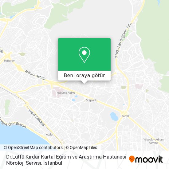 Dr.Lütfü Kırdar Kartal Eğitim ve Araştırma Hastanesi Nöroloji Servisi harita