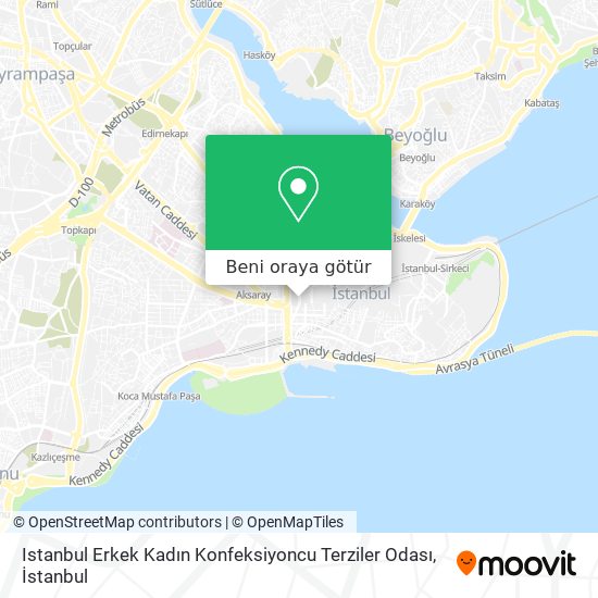 Istanbul Erkek Kadın Konfeksiyoncu Terziler Odası harita