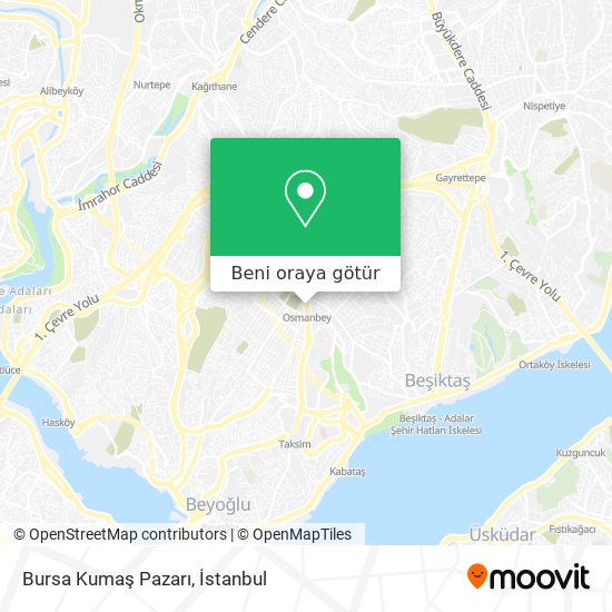 Bursa Kumaş Pazarı harita