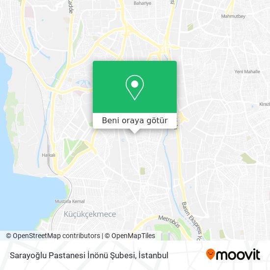 Sarayoğlu Pastanesi İnönü Şubesi harita