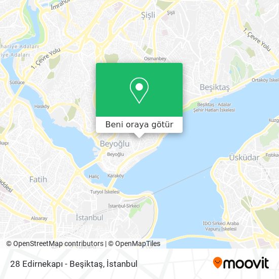 28 Edirnekapı - Beşiktaş harita