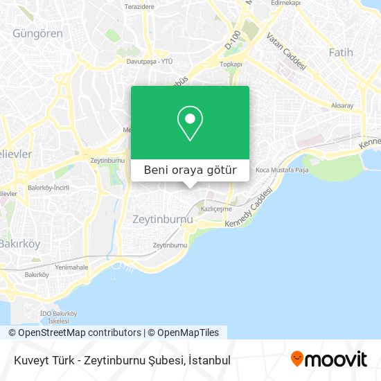 Kuveyt Türk - Zeytinburnu Şubesi harita