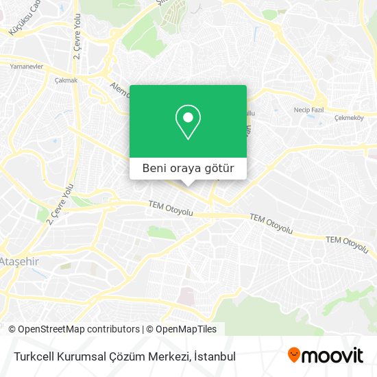 Turkcell Kurumsal Çözüm Merkezi harita